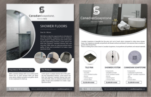 Custom Soapstone Shower Floor Brochure | Brochure Design by alex989