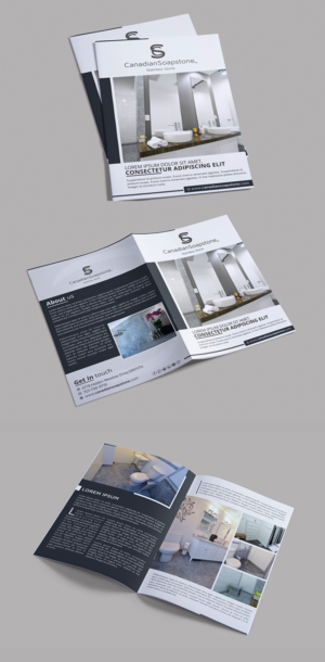 Custom Soapstone Shower Floor Brochure | Brochure Design by ecorokerz