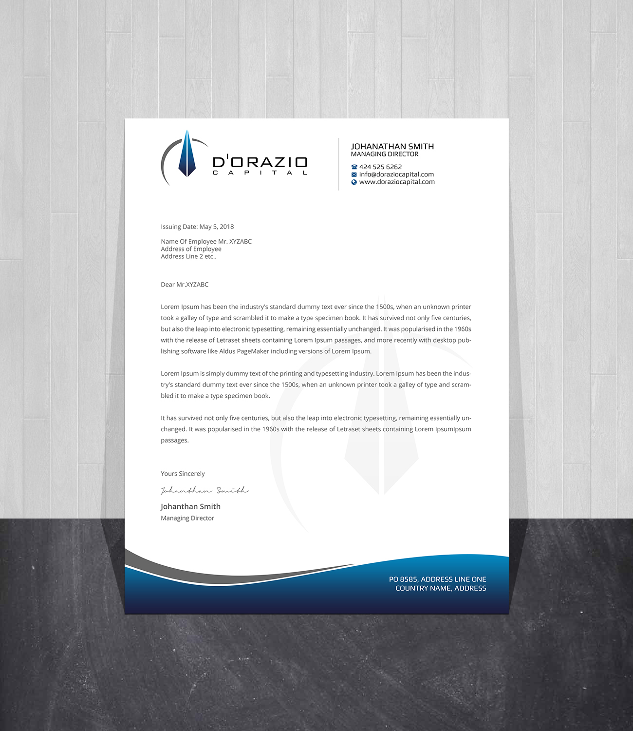Letterhead Design by Creations Box 2015 for this project | Design #18468014