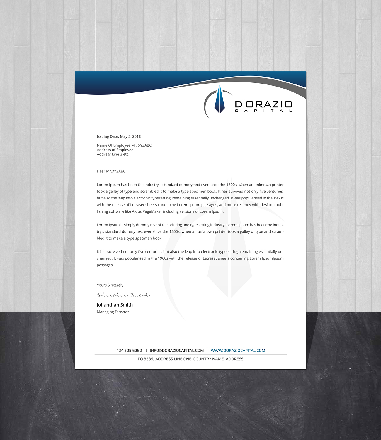 Letterhead Design by Creations Box 2015 for this project | Design #18468252