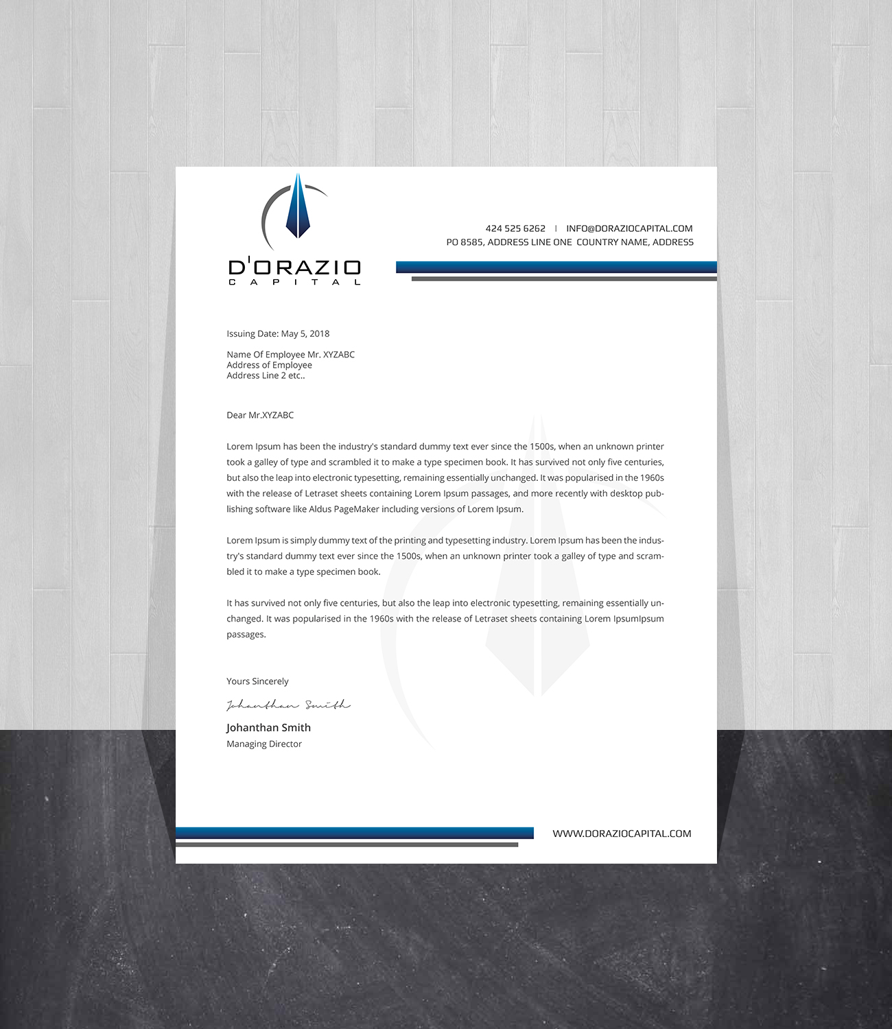 Letterhead Design by Creations Box 2015 for this project | Design #18468255