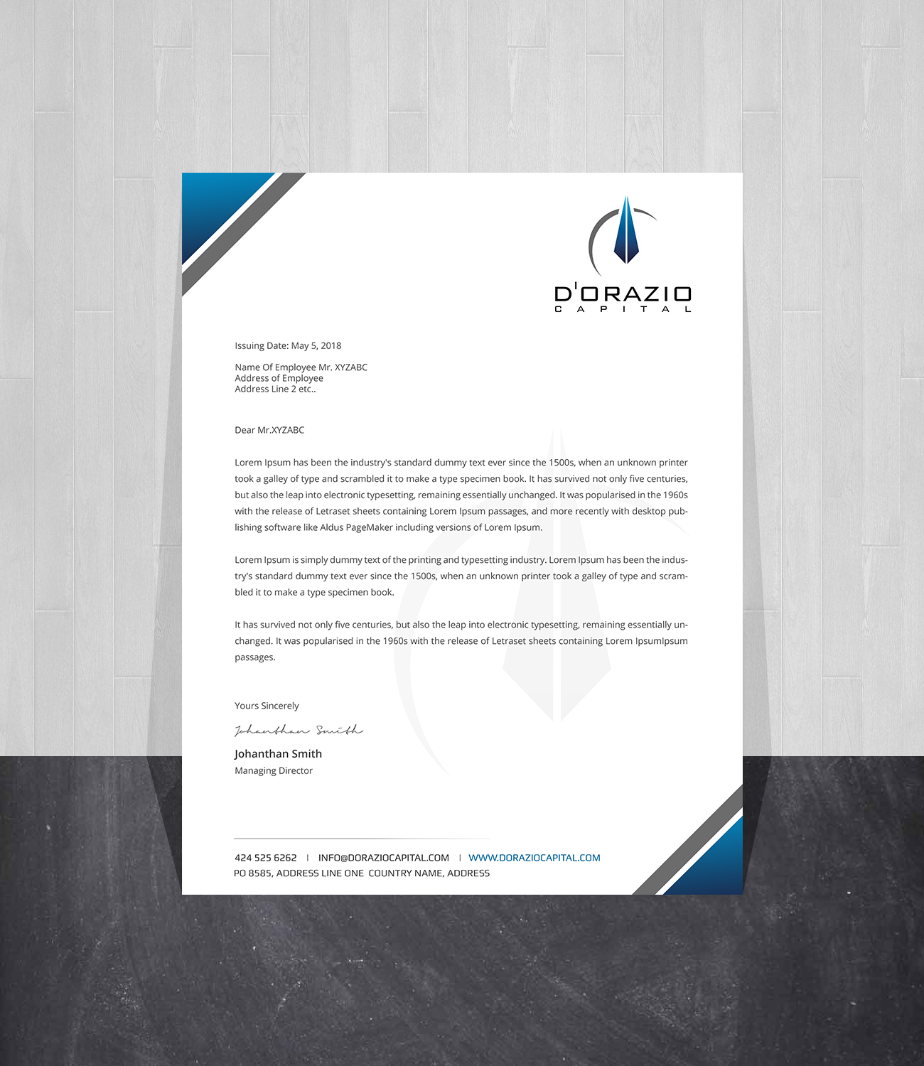 Letterhead Design by Creations Box 2015 for this project | Design #18468391