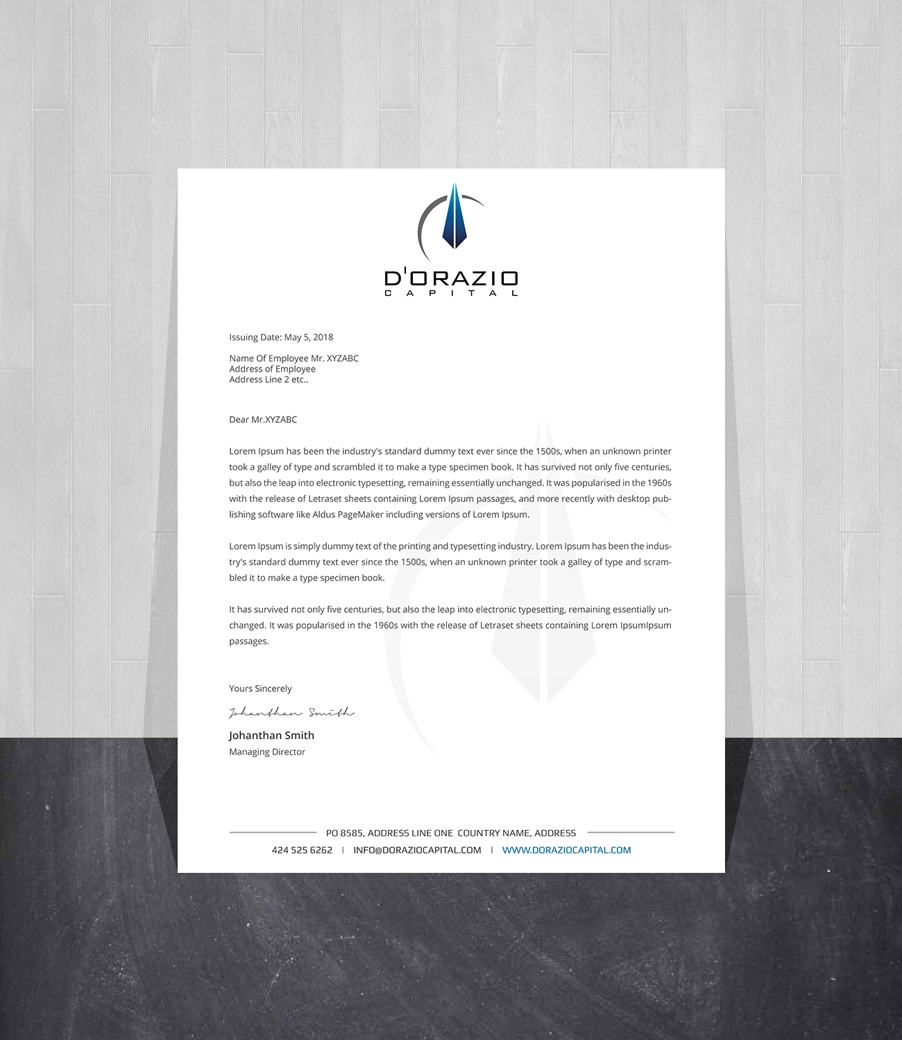 Letterhead Design by Creations Box 2015 for this project | Design #18468395