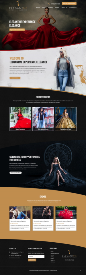 Web Design by pb for Elegant Me Inc. | Design: #18471342