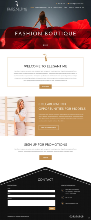 Web Design by pb for Elegant Me Inc. | Design: #18471348