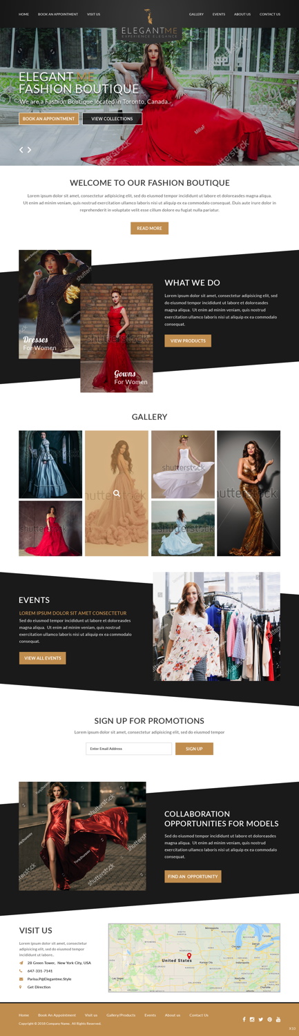 Web Design by pb for Elegant Me Inc. | Design #18471361