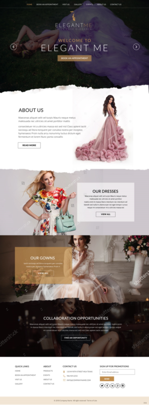 Web Design by pb for Elegant Me Inc. | Design: #18471362