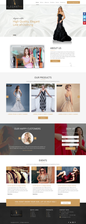 Web Design by Sujit Banerjee for Elegant Me Inc. | Design: #18471276