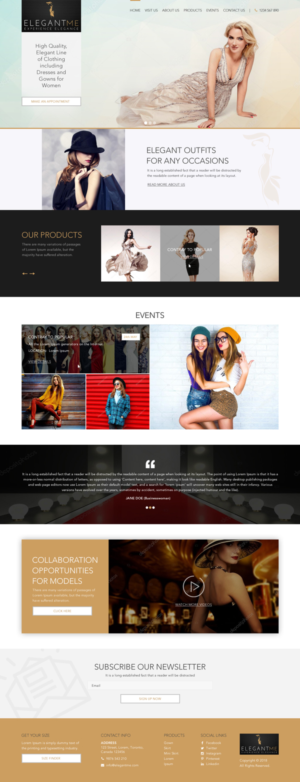Web Design by Sujit Banerjee for Elegant Me Inc. | Design: #18480701