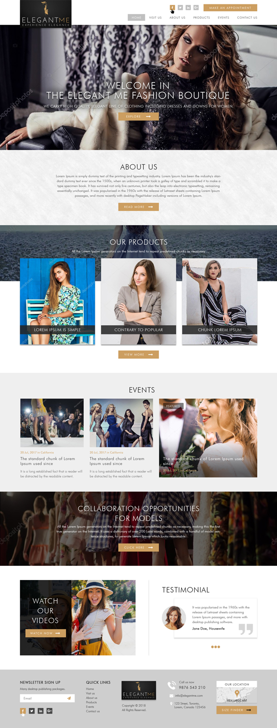 Web Design by Sujit Banerjee for Elegant Me Inc. | Design #18501463