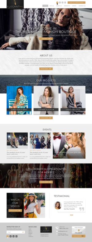 Web Design by Sujit Banerjee for Elegant Me Inc. | Design: #18501463