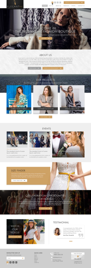 Web Design by Sujit Banerjee for Elegant Me Inc. | Design: #18522217