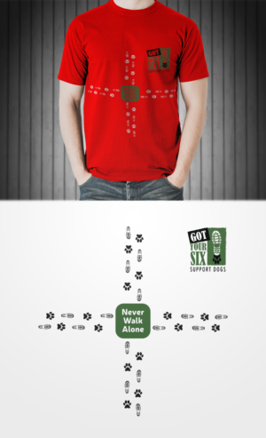 T-Shirt-Design von BEEZU für Got Your Six Support Dogs | Design: #18540130