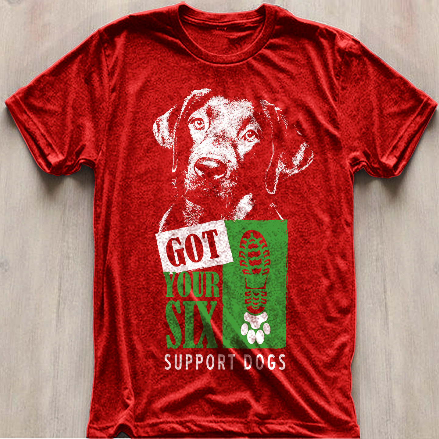 T-Shirt-Design von O_O NIZAL O_O für Got Your Six Support Dogs | Design #18566361