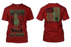 T-shirt Design by theodorusdick14 for Got Your Six Support Dogs | Design #18565408
