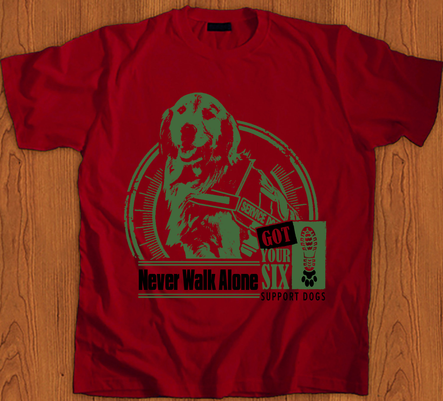 T-shirt Design by creative gravity for Got Your Six Support Dogs | Design #18545033