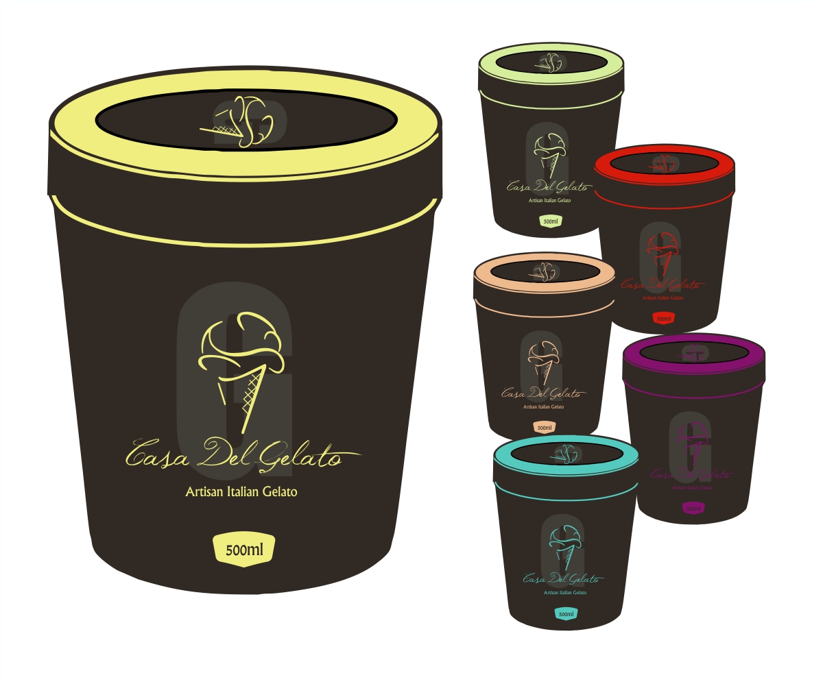 Design Emballage par InkPink Studio pour Casa Del Gelato | Design #2841773