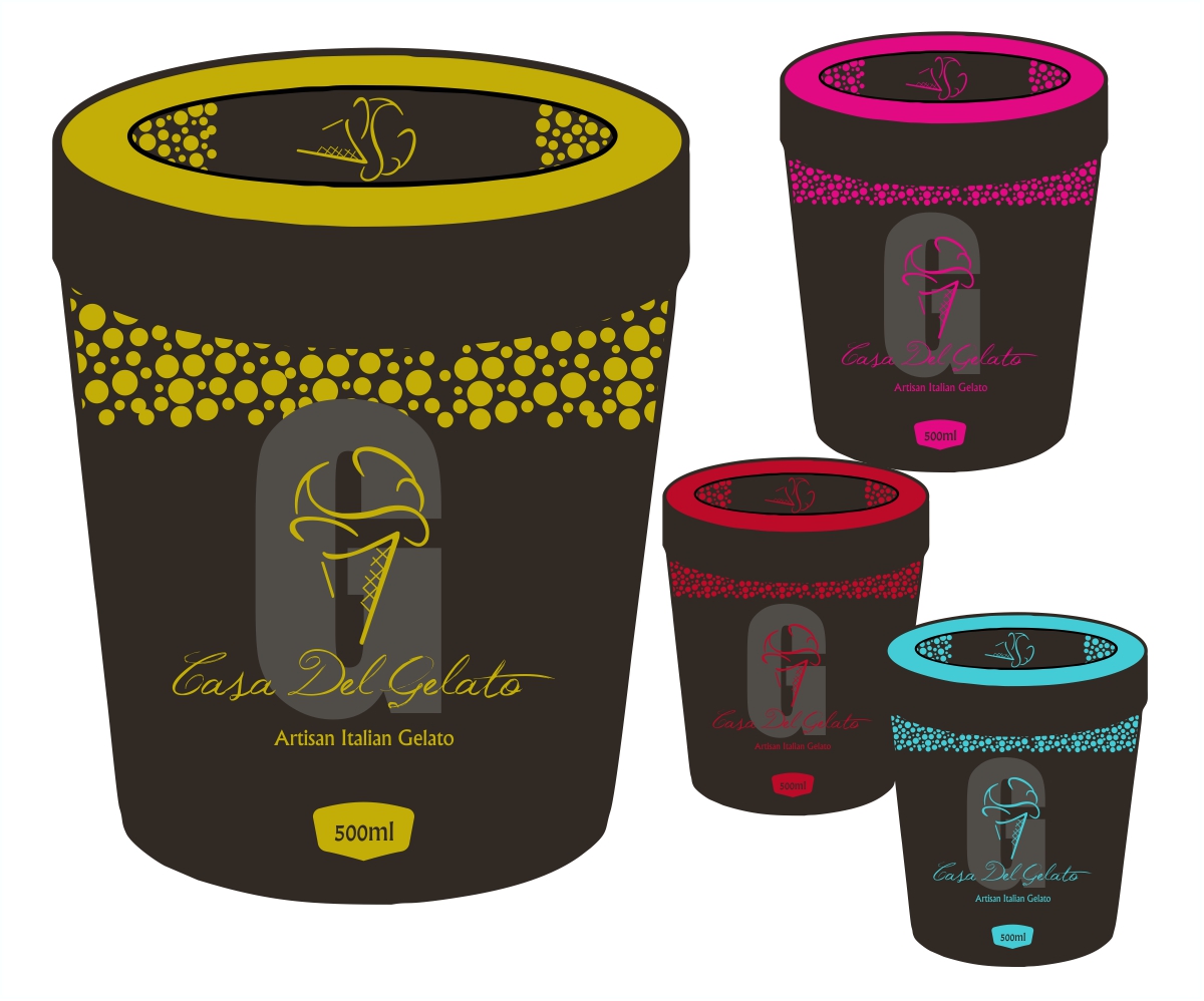 Packaging Design by InkPink Studio for Casa Del Gelato | Design #2841829