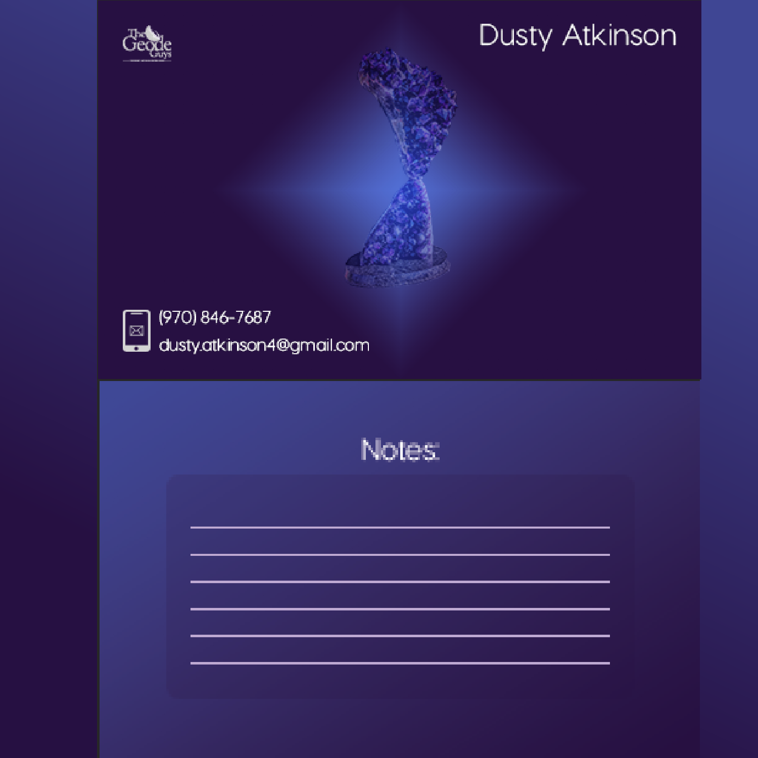 Visitenkarten-Design von parvinct für The Geode Guys | Design #18652851