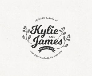 Kylie & James Matthews      Founded Darwin NT     Certified Waldara 03 Nov 2018  | Diseño de Logo por 91.kremena.petrova