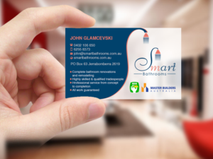 Design de Carte de Visite par Creations Box 2015 pour Smart Bathrooms | Design : #18482273