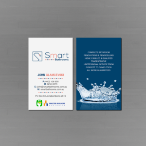 Design de Carte de Visite par Creations Box 2015 pour Smart Bathrooms | Design : #18482275