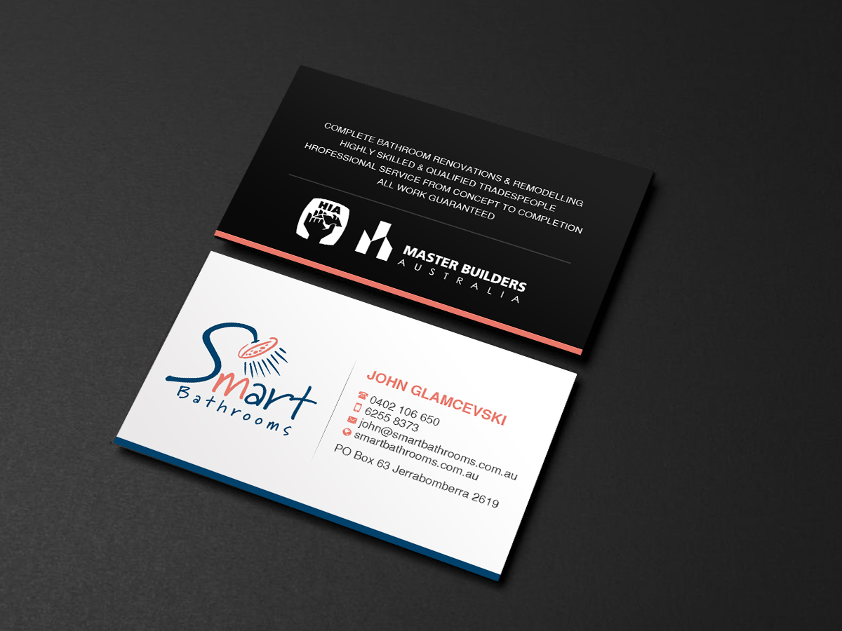 Visitenkarten-Design von Creations Box 2015 für Smart Bathrooms | Design #18482281