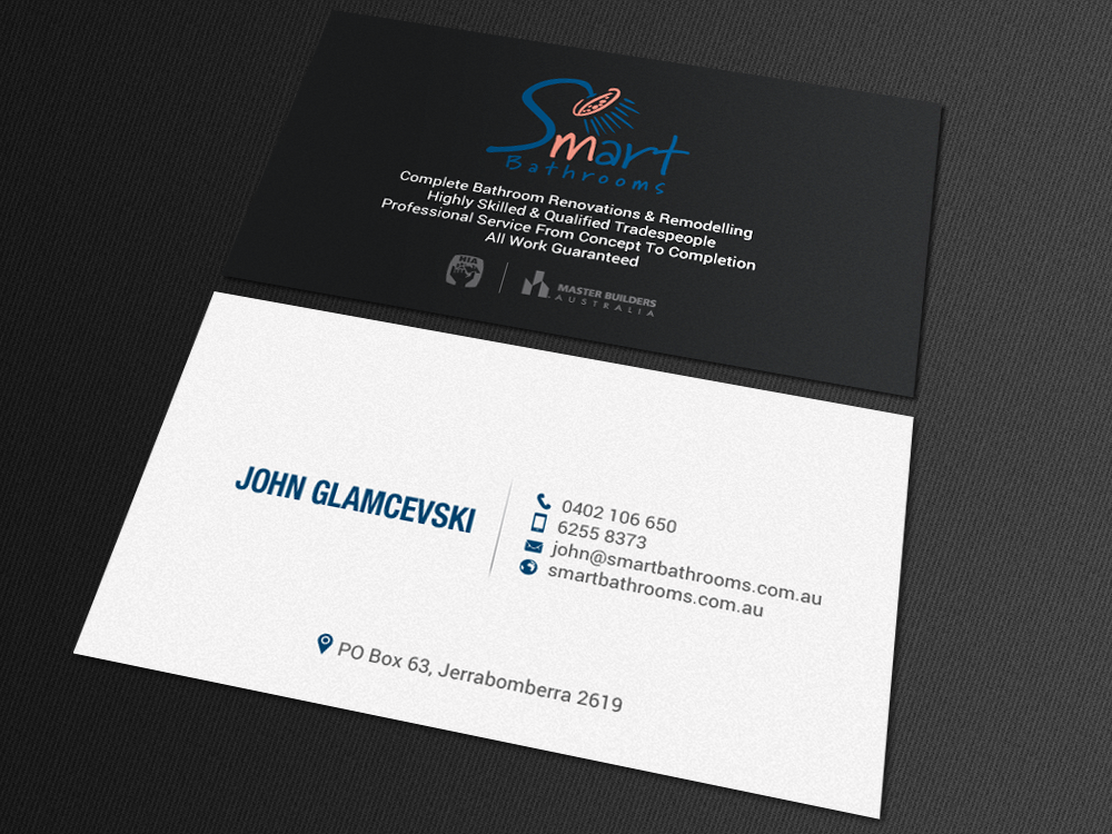Business Card Design by chandrayaan.creative for Smart Bathrooms | Design #18479722