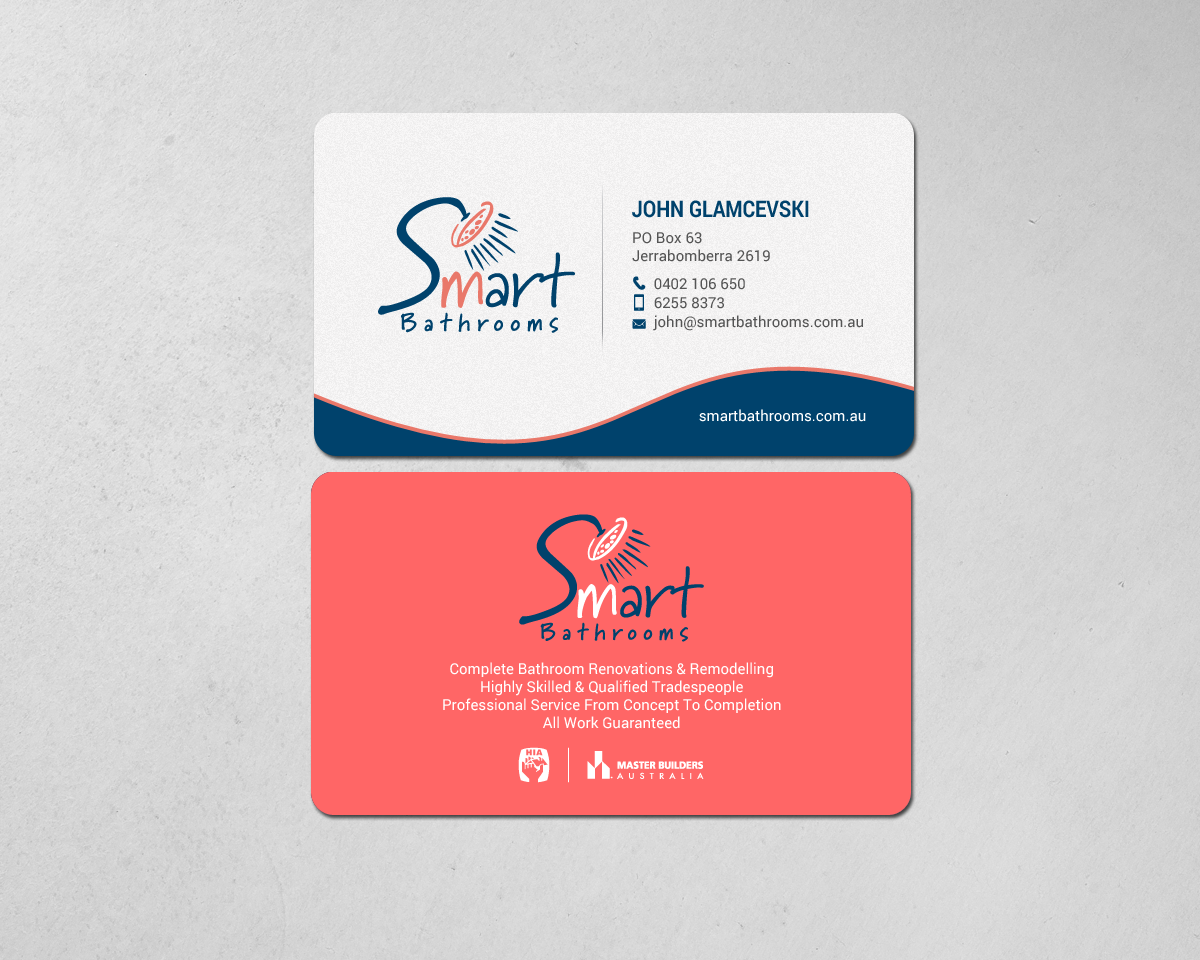 Business Card Design by chandrayaan.creative for Smart Bathrooms | Design #18480134