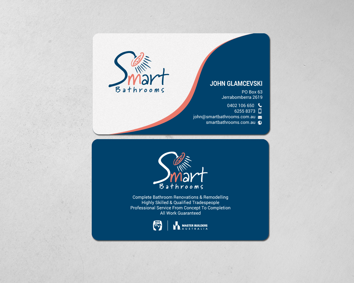 Business Card Design by chandrayaan.creative for Smart Bathrooms | Design #18480135