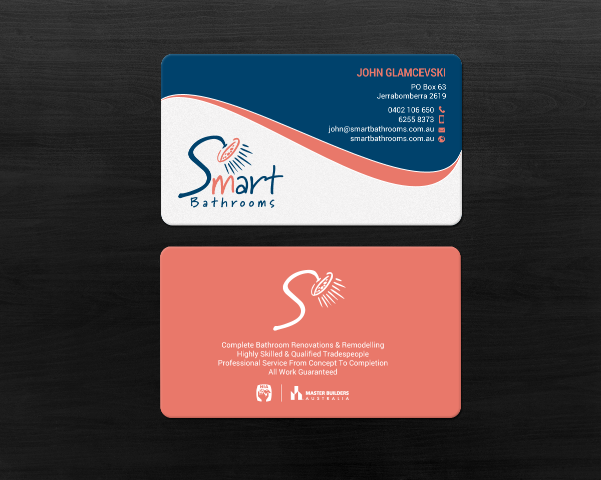 Business Card Design by chandrayaan.creative for Smart Bathrooms | Design #18546533