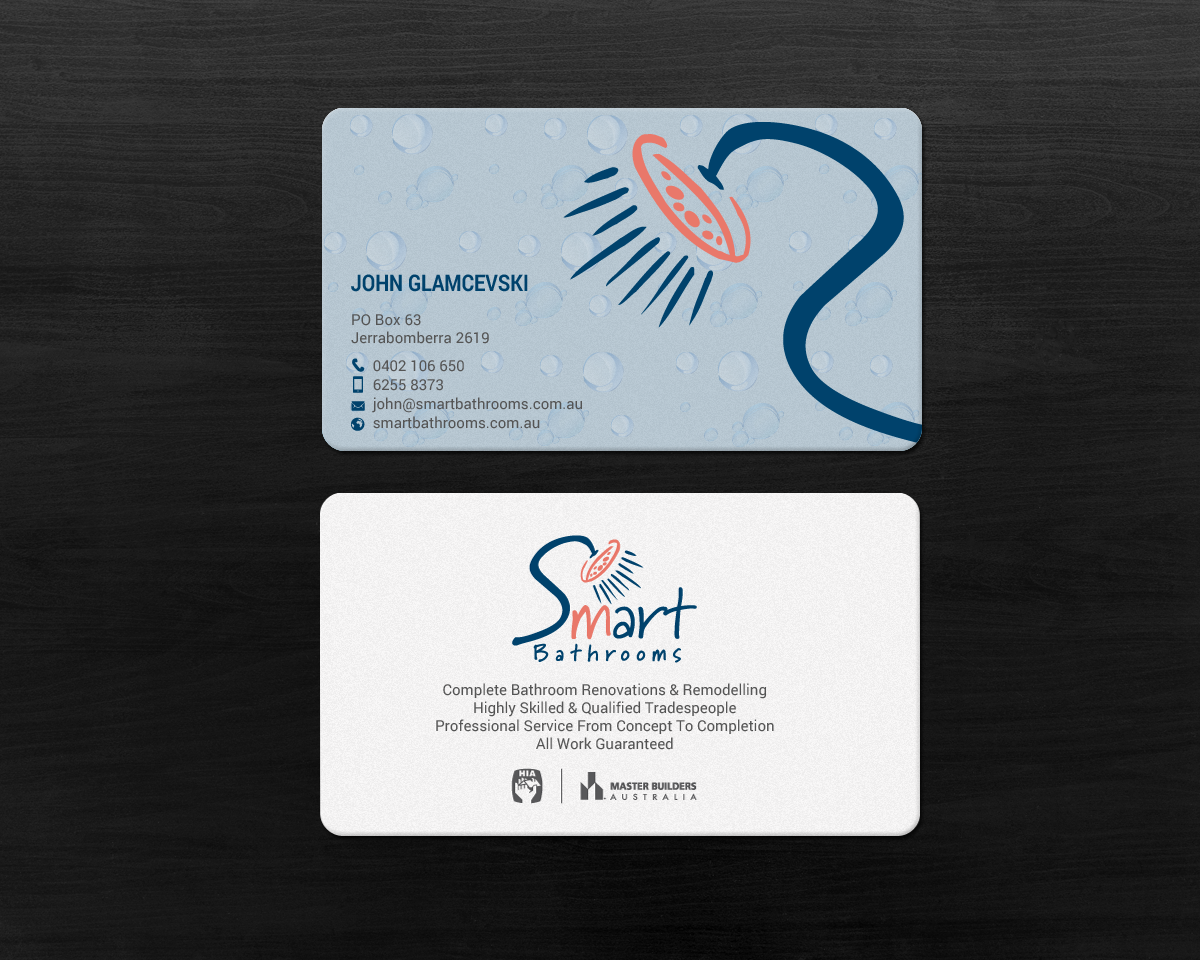 Business Card Design by chandrayaan.creative for Smart Bathrooms | Design #18546543