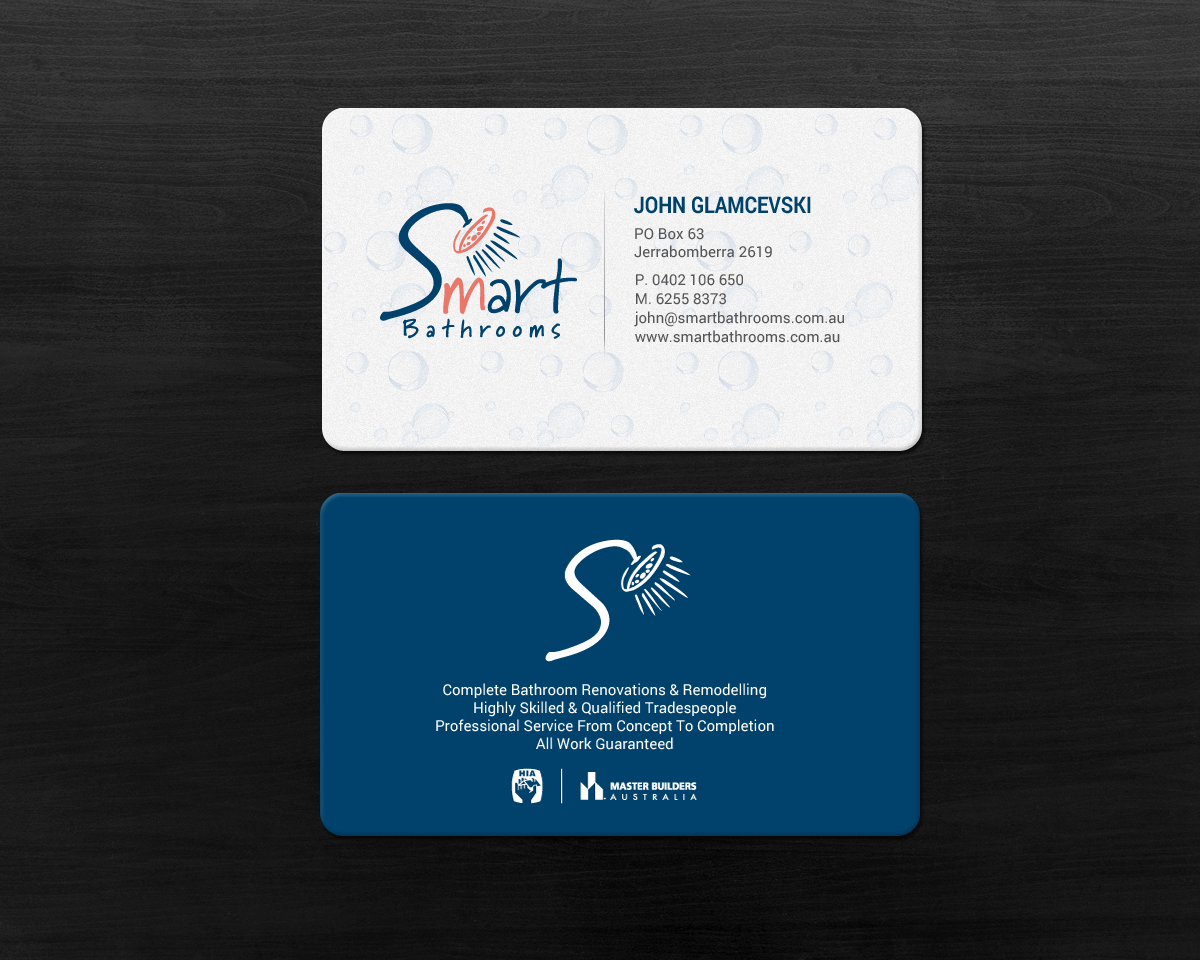 Business Card Design by chandrayaan.creative for Smart Bathrooms | Design #18546563