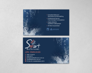 Business Card Design by chandrayaan.creative for Smart Bathrooms | Design: #18592467