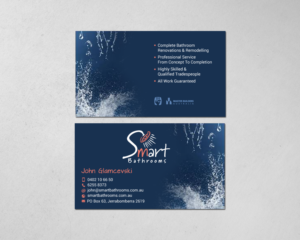 Business Card Design by chandrayaan.creative for Smart Bathrooms | Design: #18593538