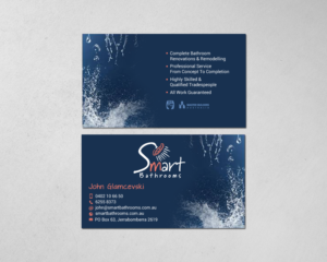 Business Card Design by chandrayaan.creative for Smart Bathrooms | Design: #18593540