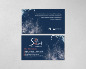 Business Card Design by chandrayaan.creative for Smart Bathrooms | Design: #18882771