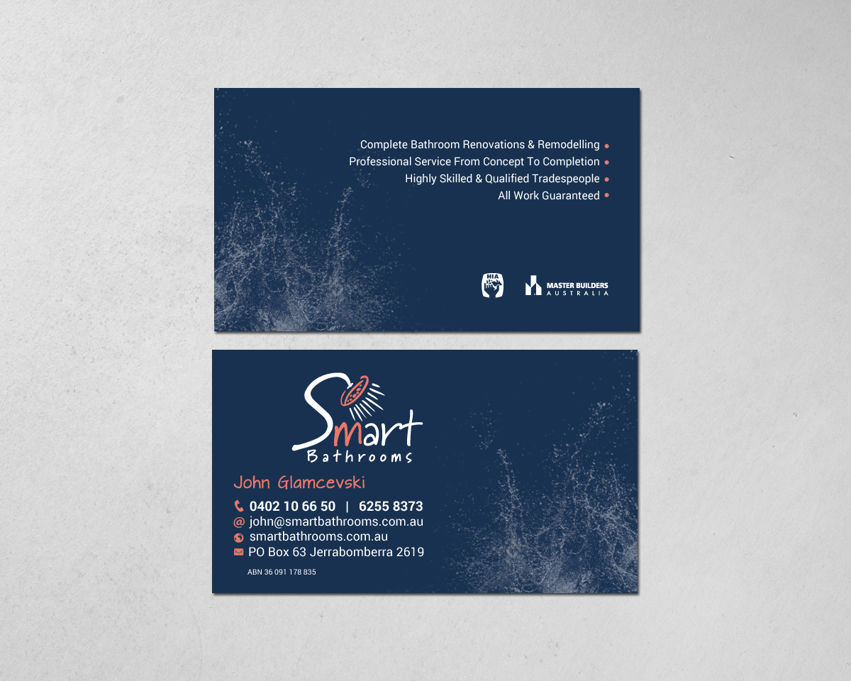 Design de Carte de Visite par chandrayaan.creative pour Smart Bathrooms | Design #18895091