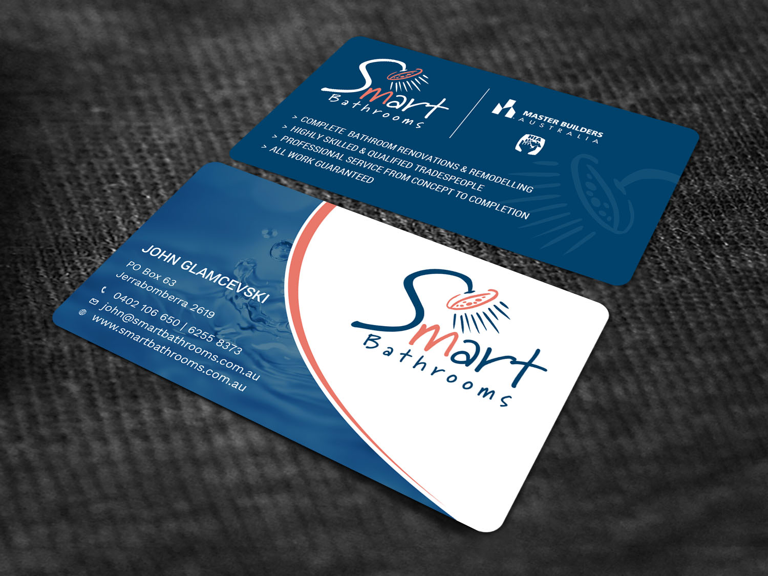 Business Card Design by Tripti Ranjan Gain for Smart Bathrooms | Design #18476245