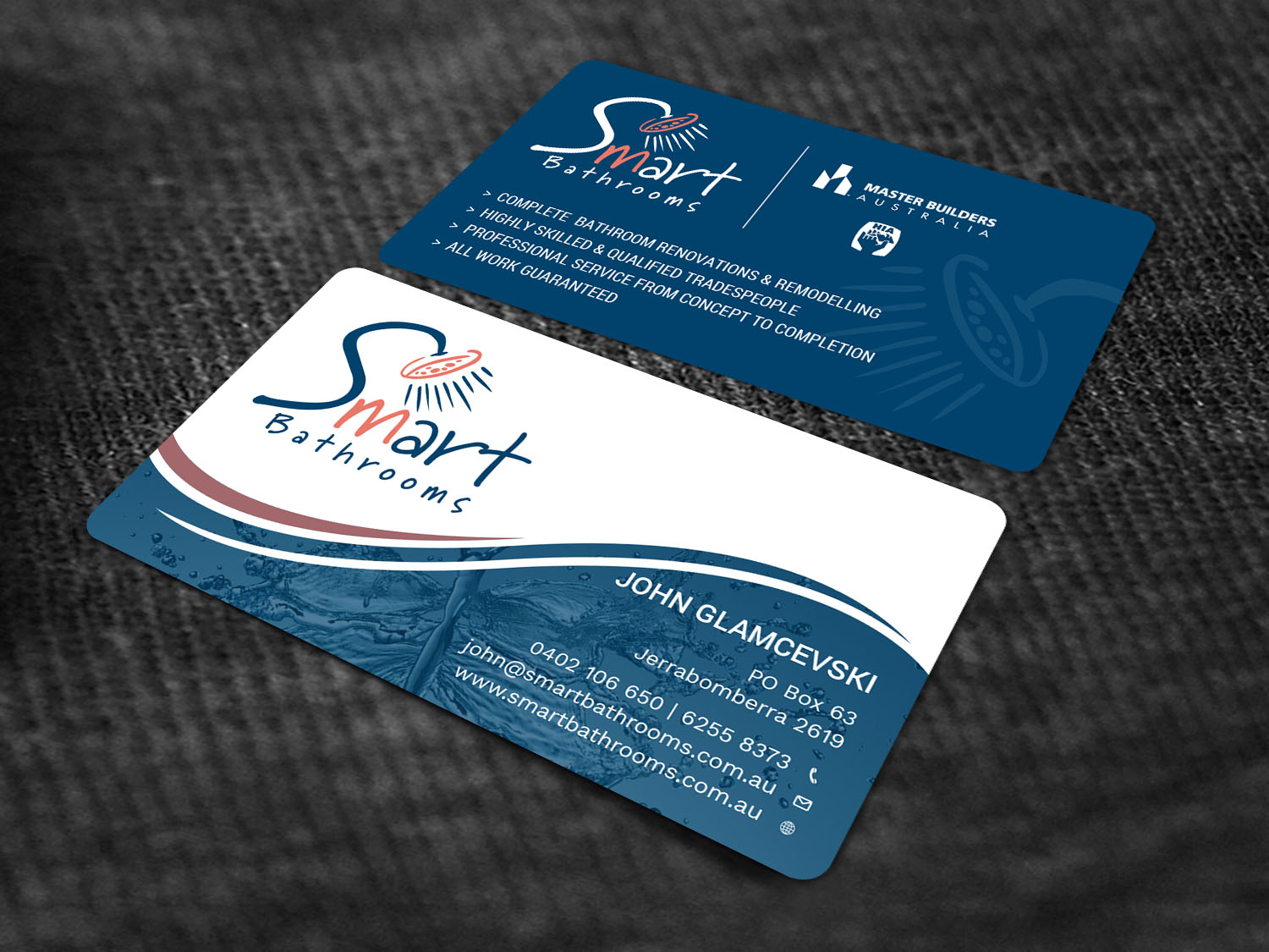 Business Card Design by Tripti Ranjan Gain for Smart Bathrooms | Design #18476247