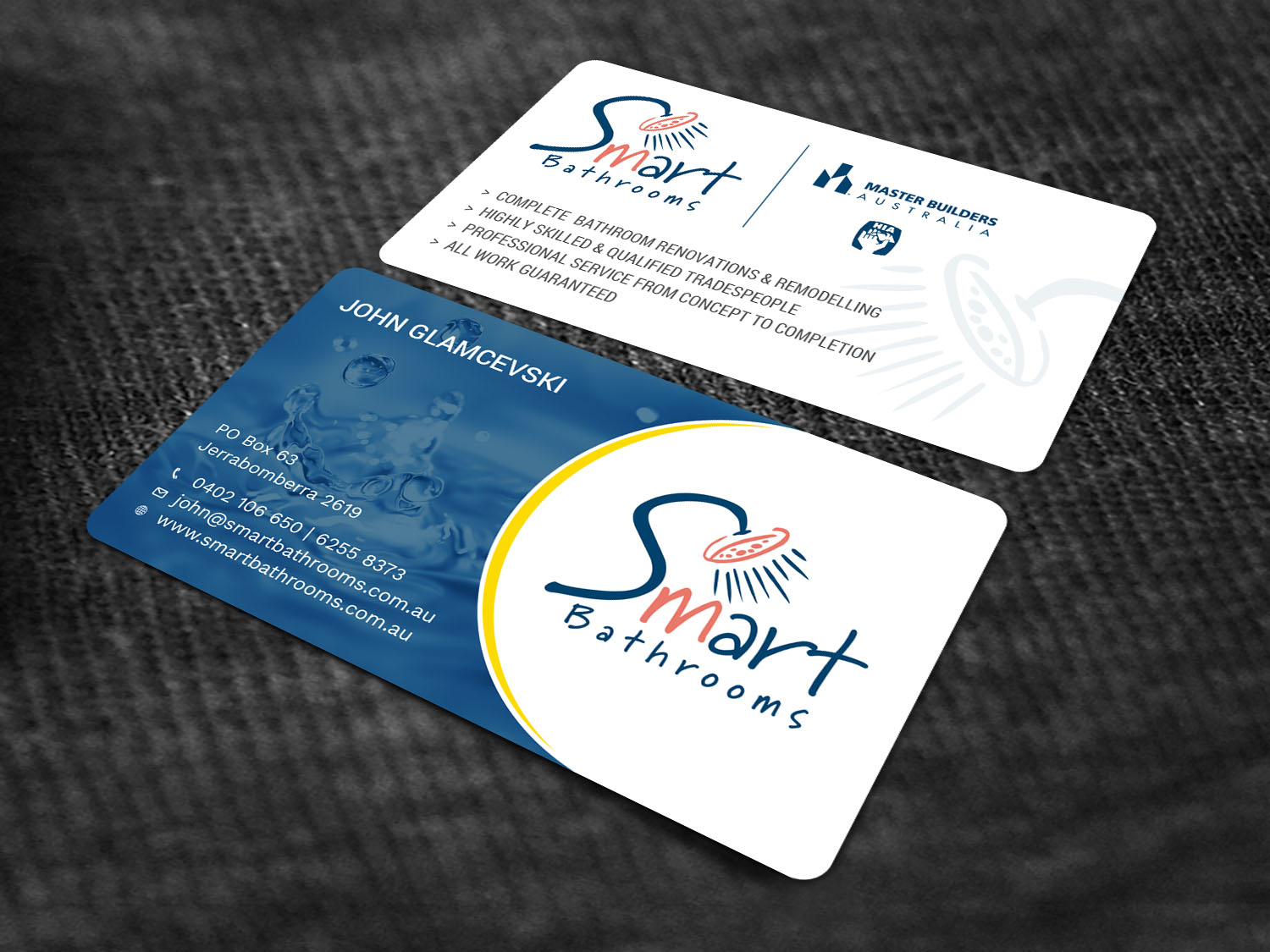 Business Card Design by Tripti Ranjan Gain for Smart Bathrooms | Design #18478302