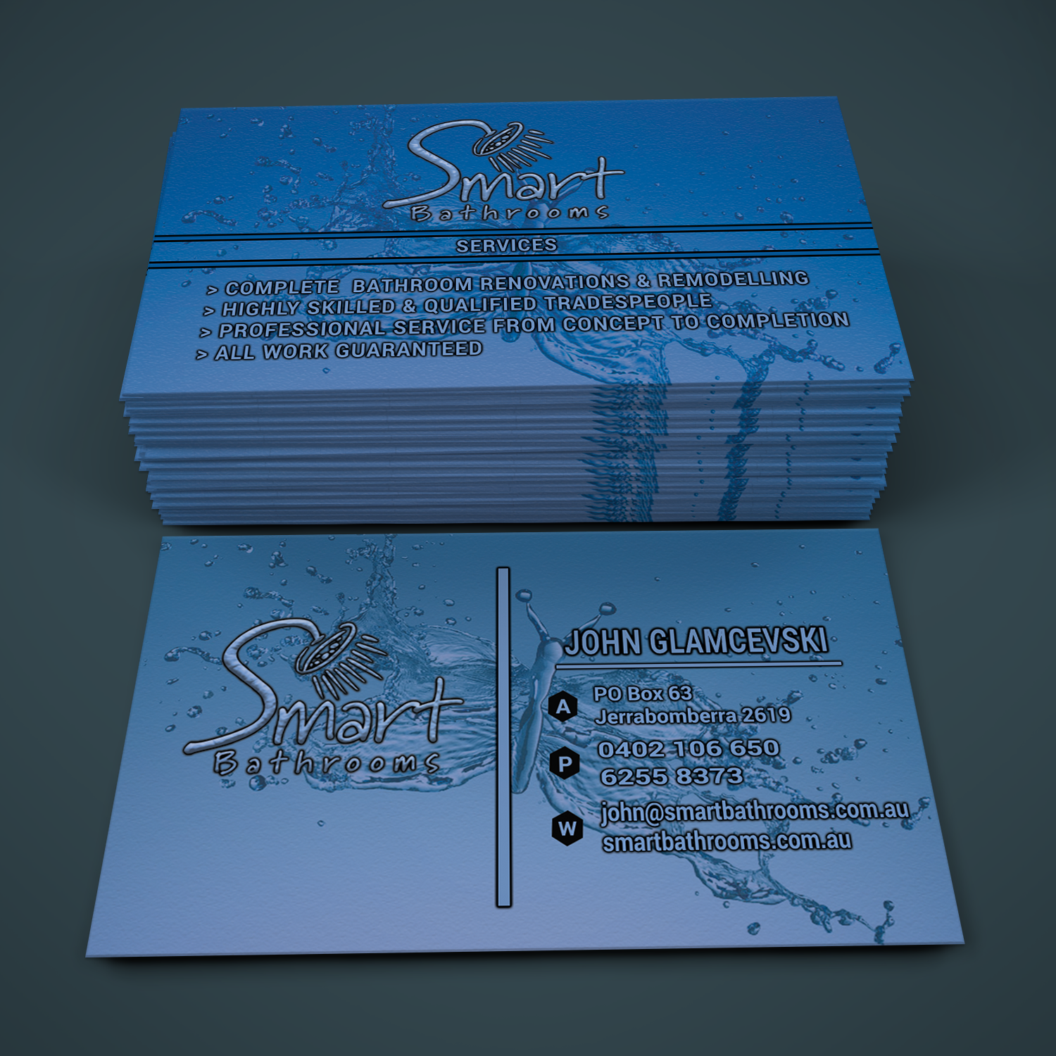 Business Card Design by Jarrin for Smart Bathrooms | Design #18479086
