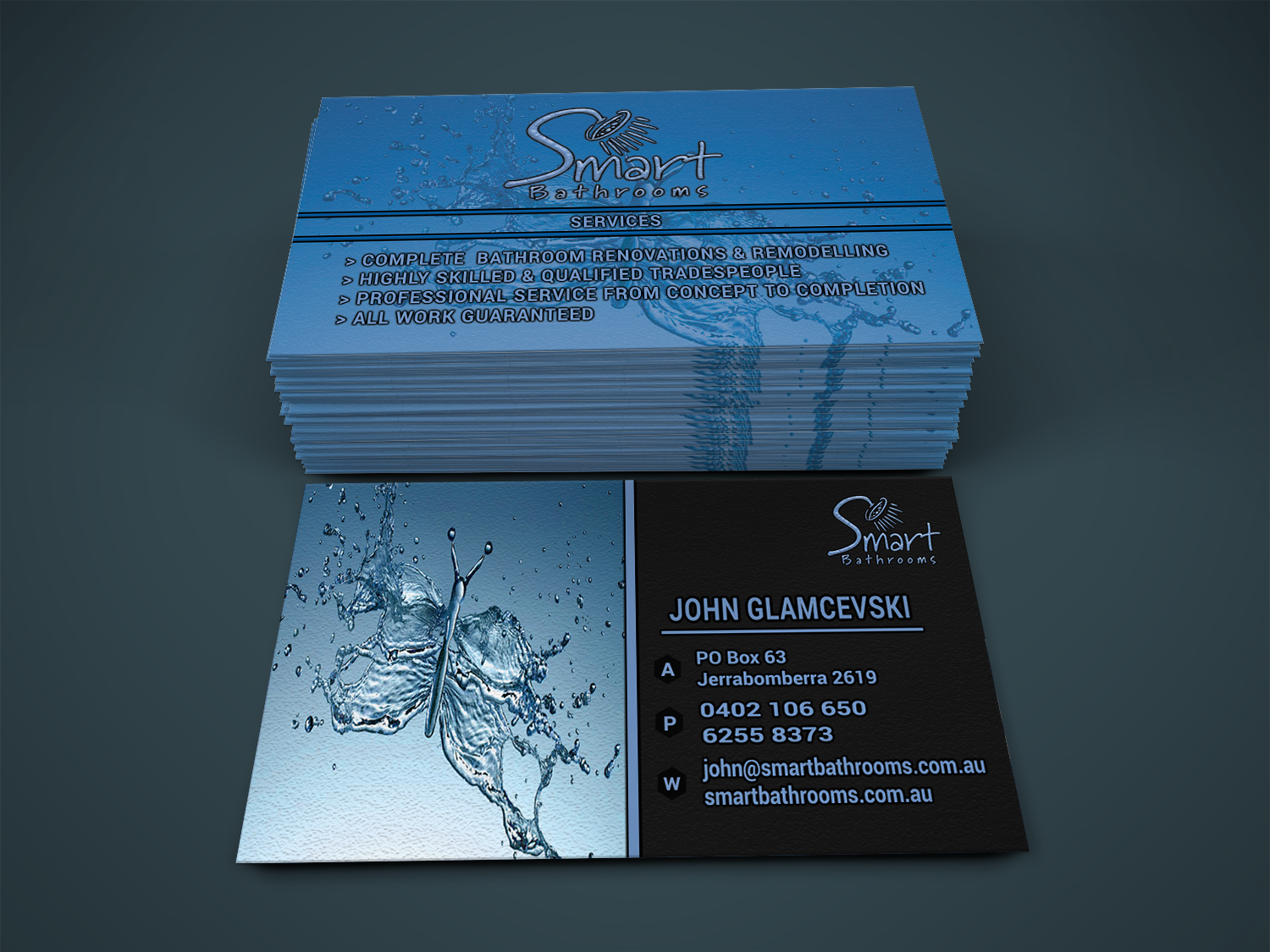 Diseño de Tarjeta de Presentación por Jarrin para Smart Bathrooms | Diseño #18484482