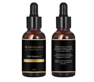 Label Design For Vitamin C Serum for Marvelous Skin Care | Label Design by maricreatives