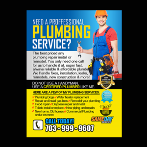 Flyer-Design von NatPearlDesigns für Plumbing Pros | Design: #18613794