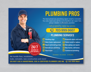 Plumbing Service Flyer Needed For Craigslist | Diseño de Flyer por alex989