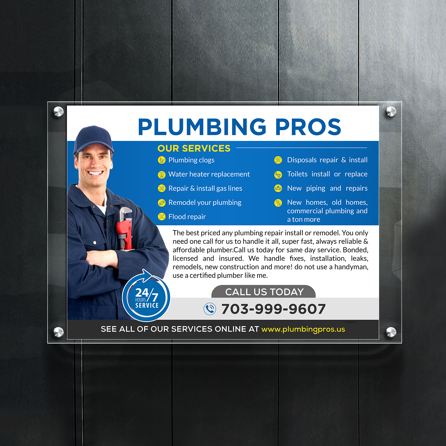 Flyer-Design von creative.bugs für Plumbing Pros | Design #18638996