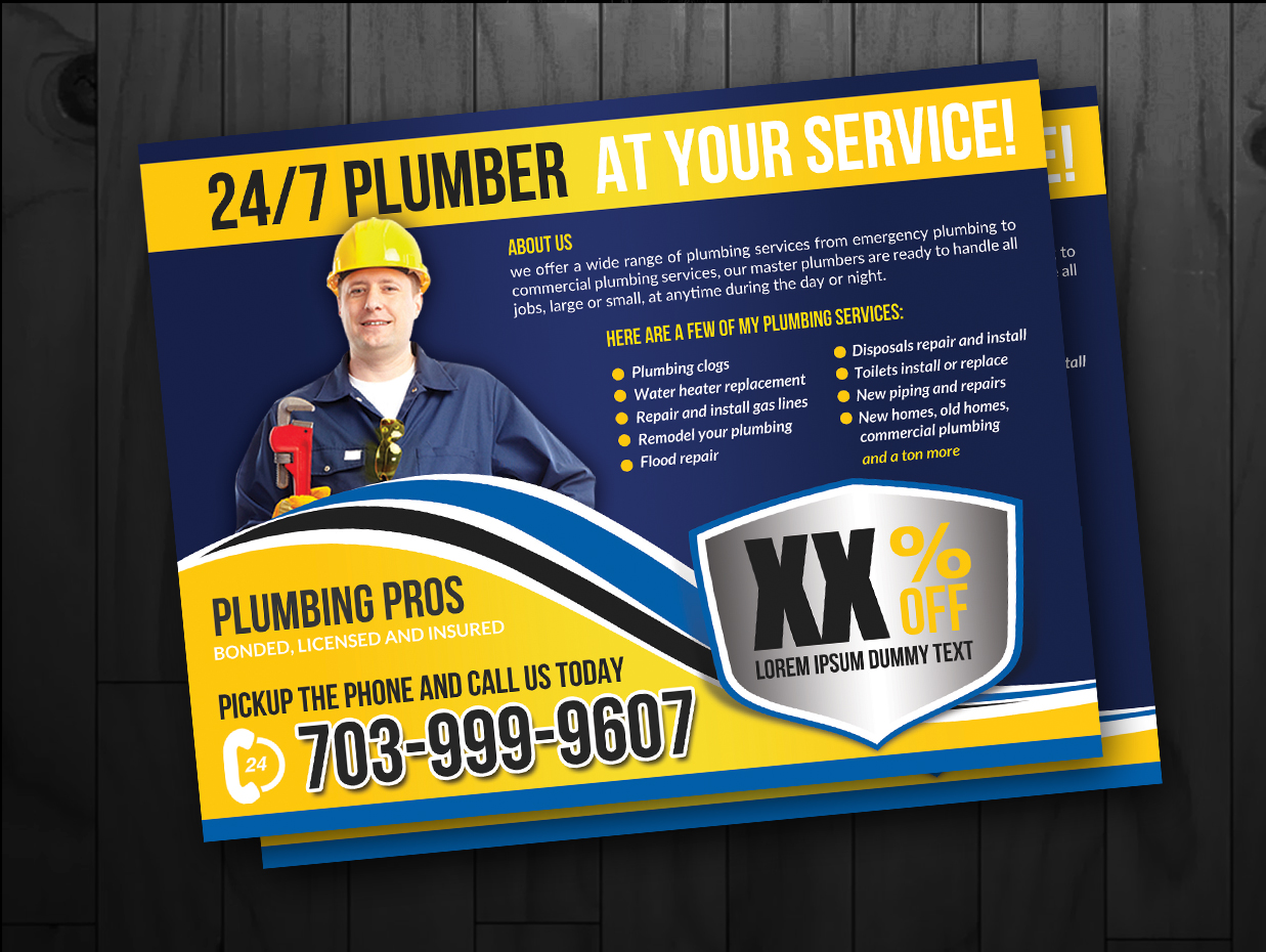 Flyer-Design von innovative earth für Plumbing Pros | Design #18614787