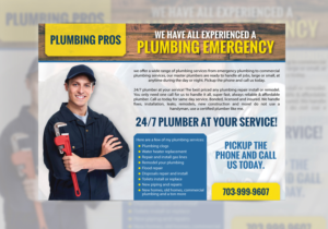 Flyer Design by Dexter Solutions for Plumbing Pros | Design #18614762