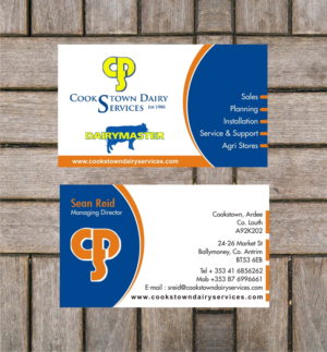 Business Card Design by yadavsushil for Cookstown Dairy Services | Design #18481918